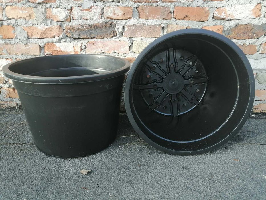 Doniczki 50 L litrów NOWE 50L śr. 49cm GRUBE SZEROKIE do choinek