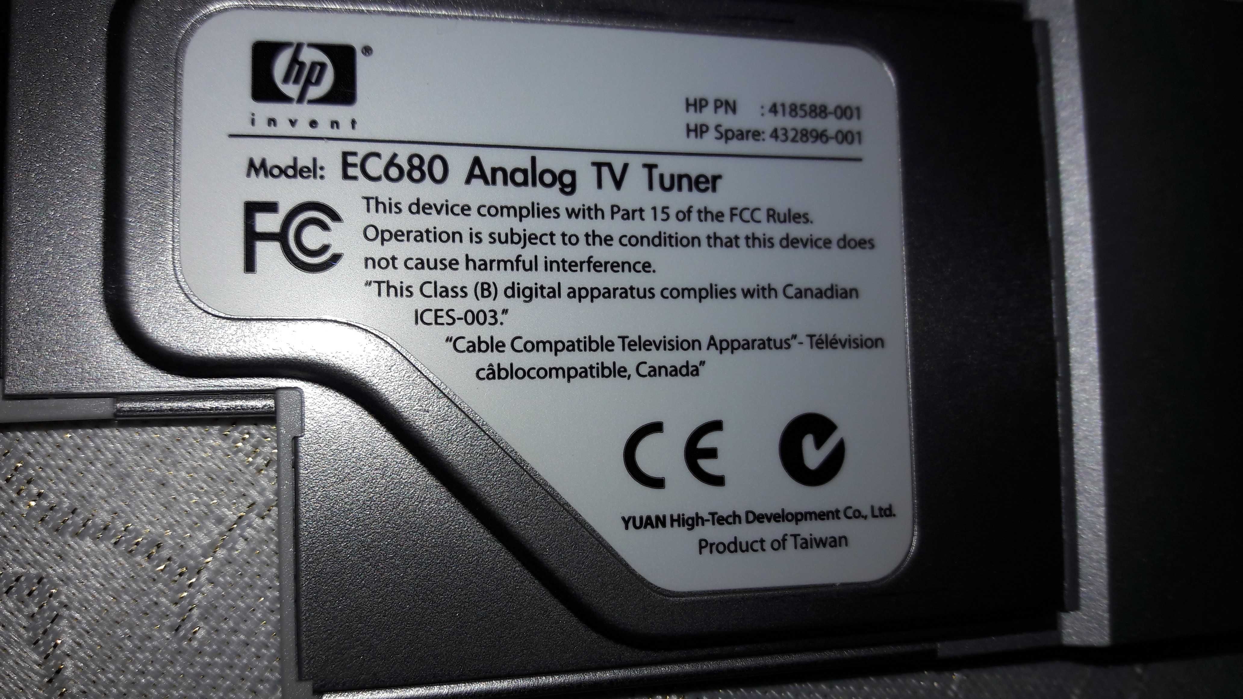 EC680 analog tv tuner do laptopa Express Card 54