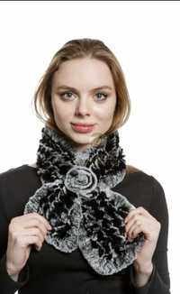 Подарок для девушки. Милый шарф из натурального меха