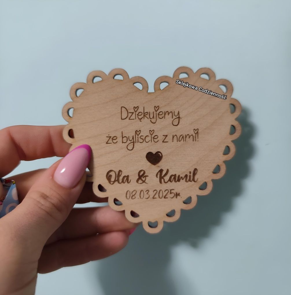 Podziękowanie na ślub wesele dla gości