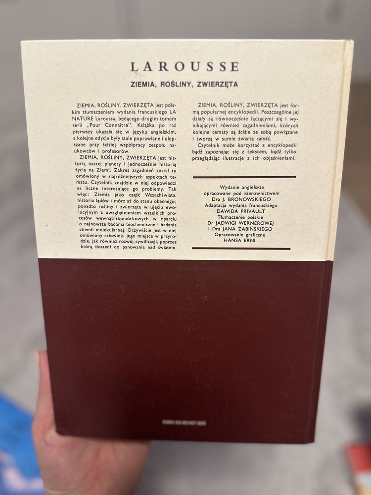 Larousse Ziemia Rośliny Zwierzęta encyklopedia książka