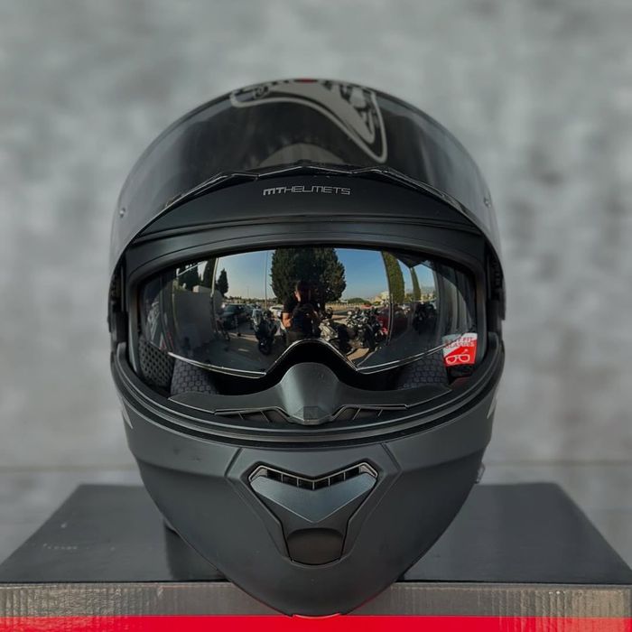 Мото шолом MT helmets genesis SV, шлем мт генезіс чорний модуляр очки