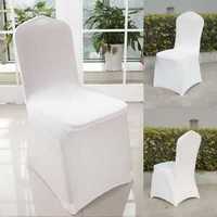 pokrowce białe na krzesła na komunie wesele imprezę elastyczne spandex