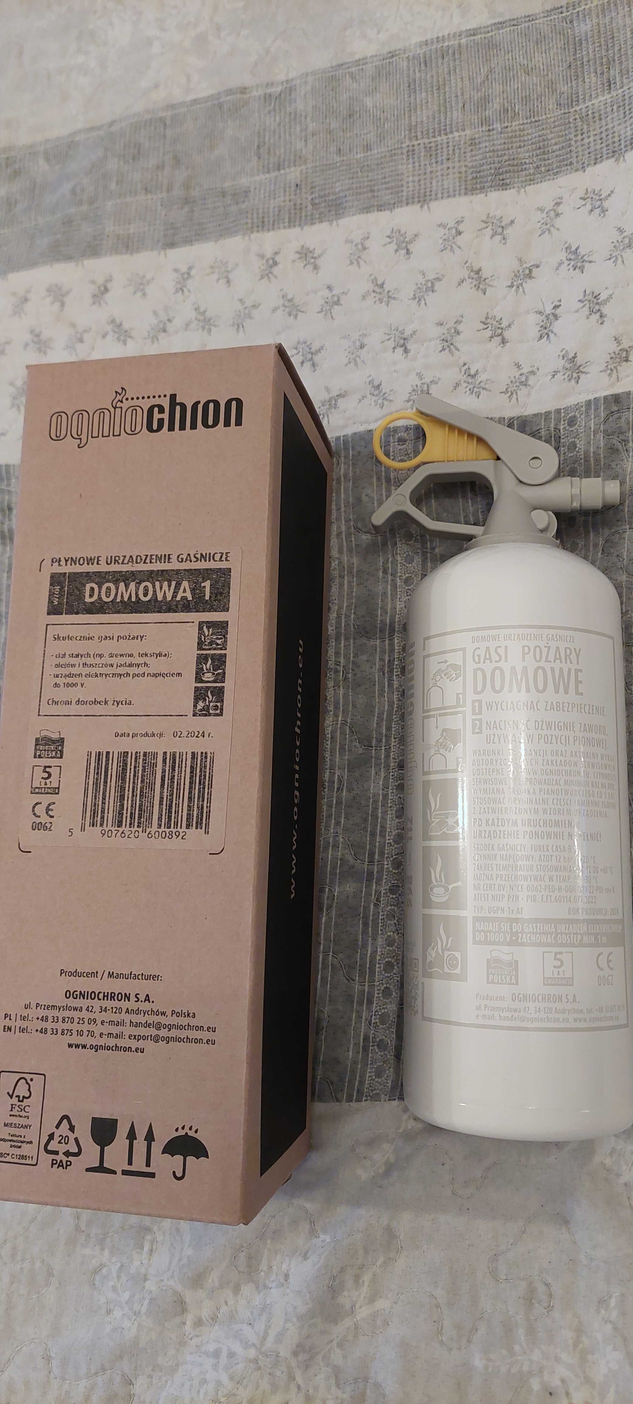 Gaśnica domowa 1  kg niezbędna w każdej kuchni