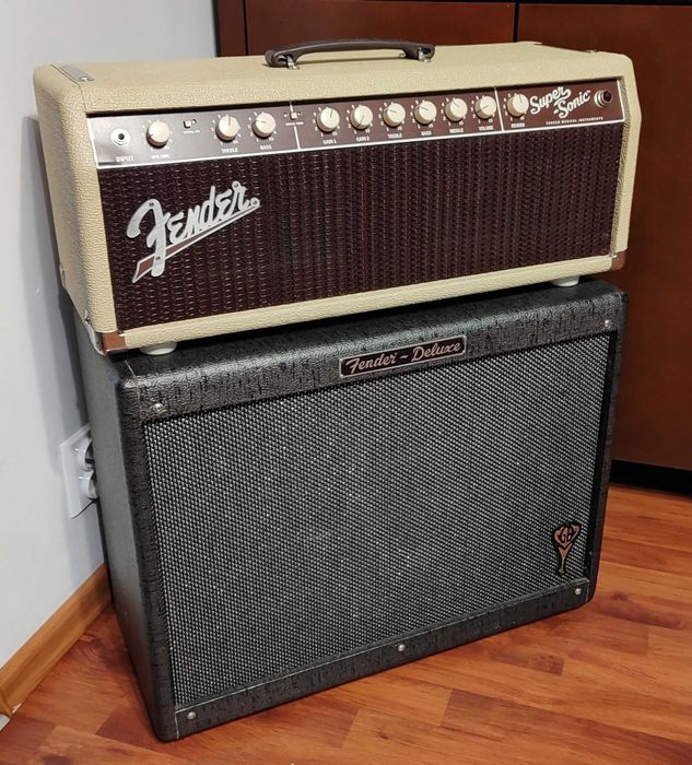 FENDER SUPER-SONIC Head 22 Blondie Fabryczny komplet IDEAŁ SUPERSONIC