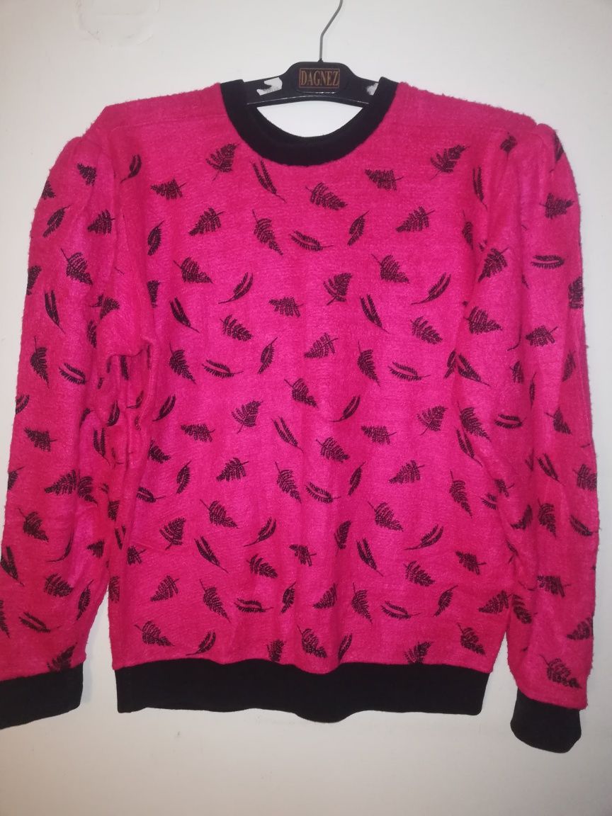 Sweter neonowy róż rozmiar M