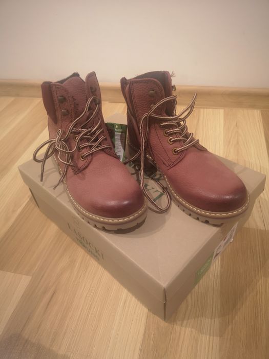 Trapery traperki Lasocki Young 35 nowe bordowe