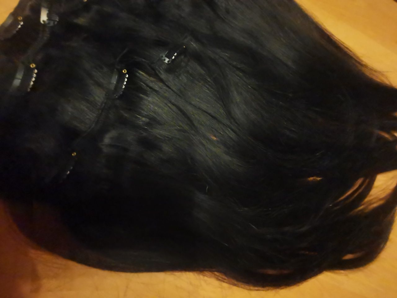 Włosy naturalne czarne 38cm