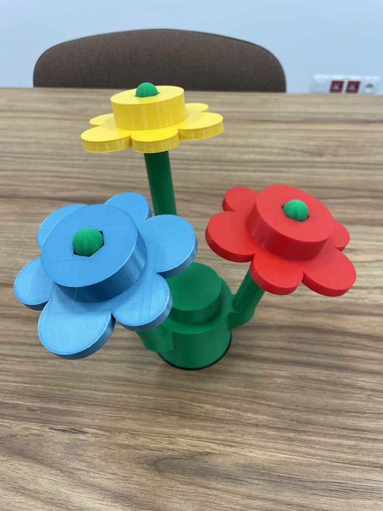 Duży kwiatek ozdoba jak LEGO 3742 druk 3D