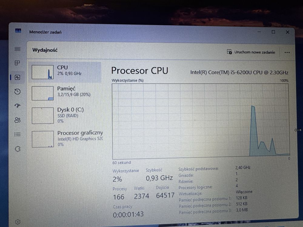 Laptop Dell Latitude E7470, i5/16GB RAM/256GB SSD, z dodatkami, okazja