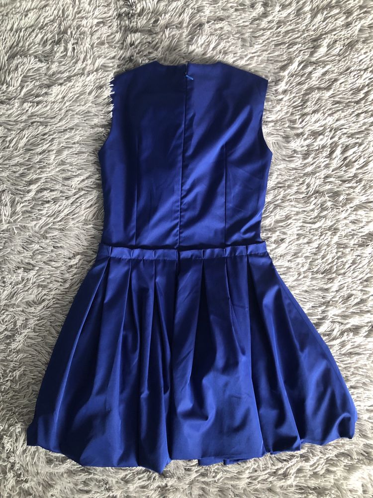 Granatowa imprezowa koktajlowa sukienka EMO