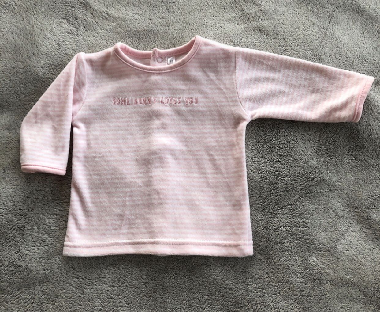 Nowa bluza welurowa niemowlęca dla dziewczynki, rozmiar 62