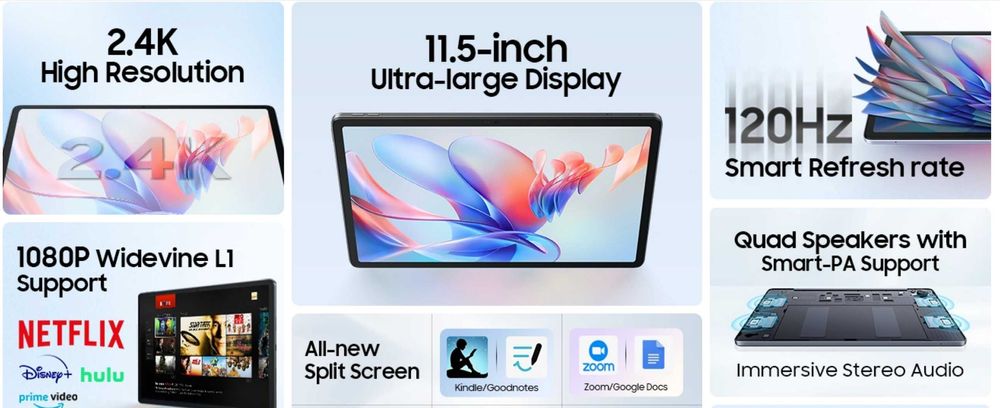 Планшети Blackview Mega 1 256GB LTE 11" +ЧОХОЛ СКЛО Стилус Гарантія