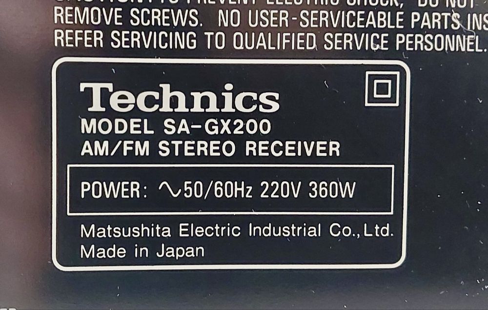 TECHNICS SA-GX200/TECHNICS SL-P477A Audio Stereo HiFi Wieża-Zestaw