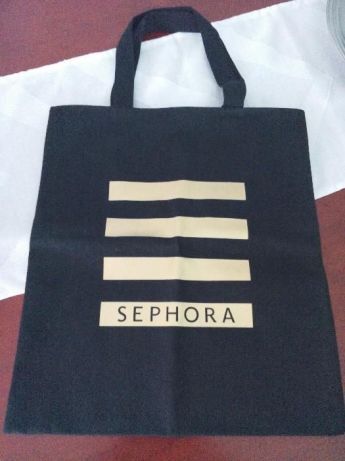 Tote bag Saco de pano Sacola SEPHORA - preto e dourada - NOVO