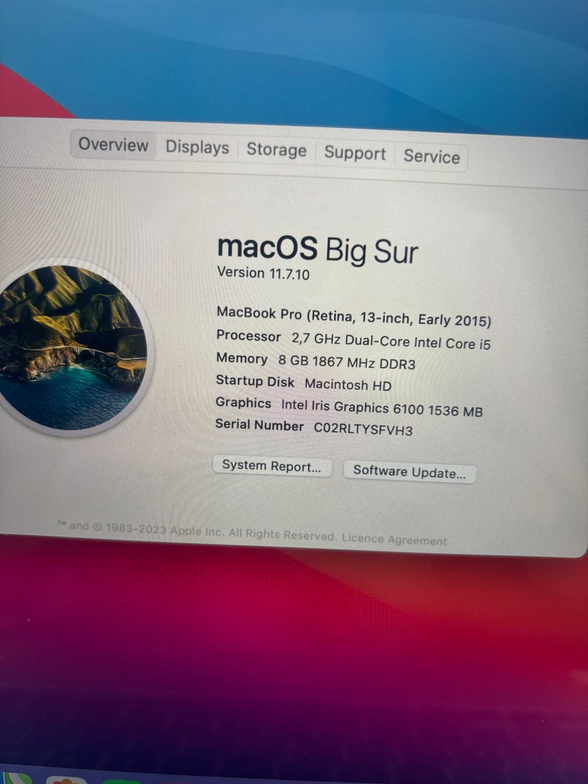 Macbook Pro 2015 гарний стан ( з зарядкою)