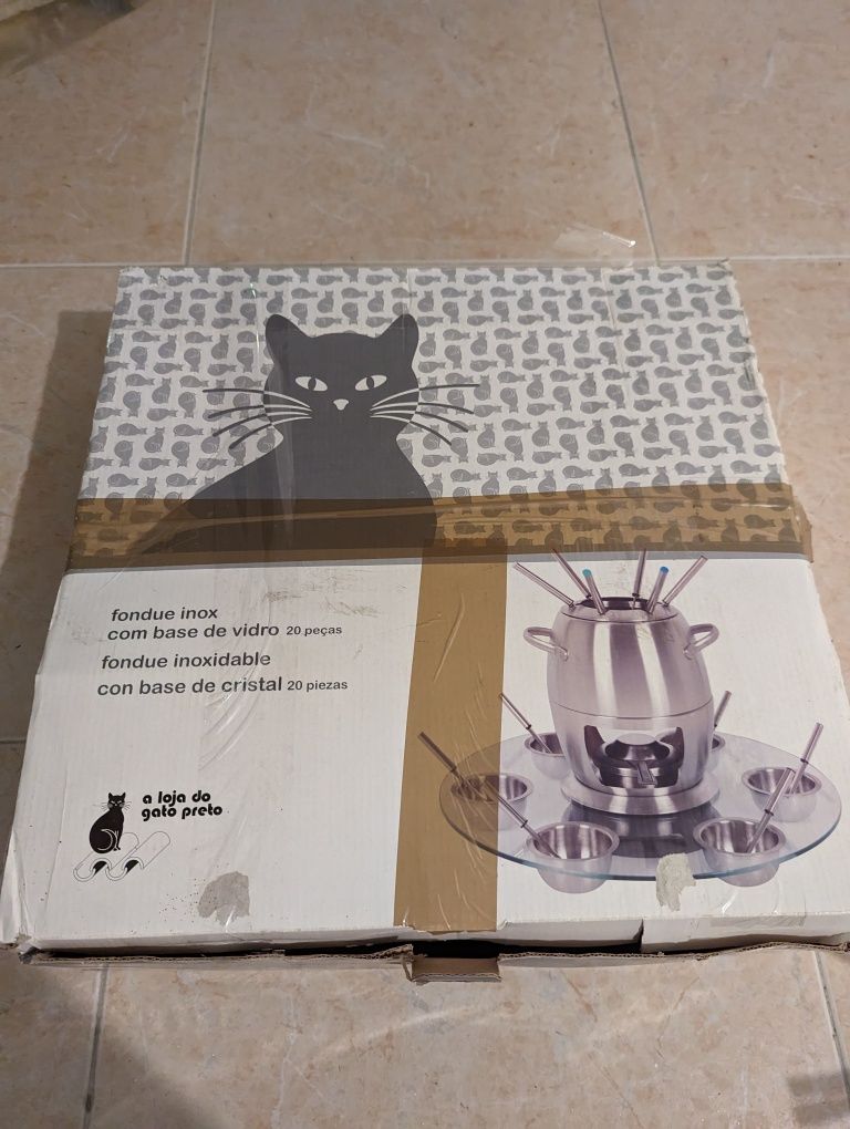 Fondue Inox gato preto