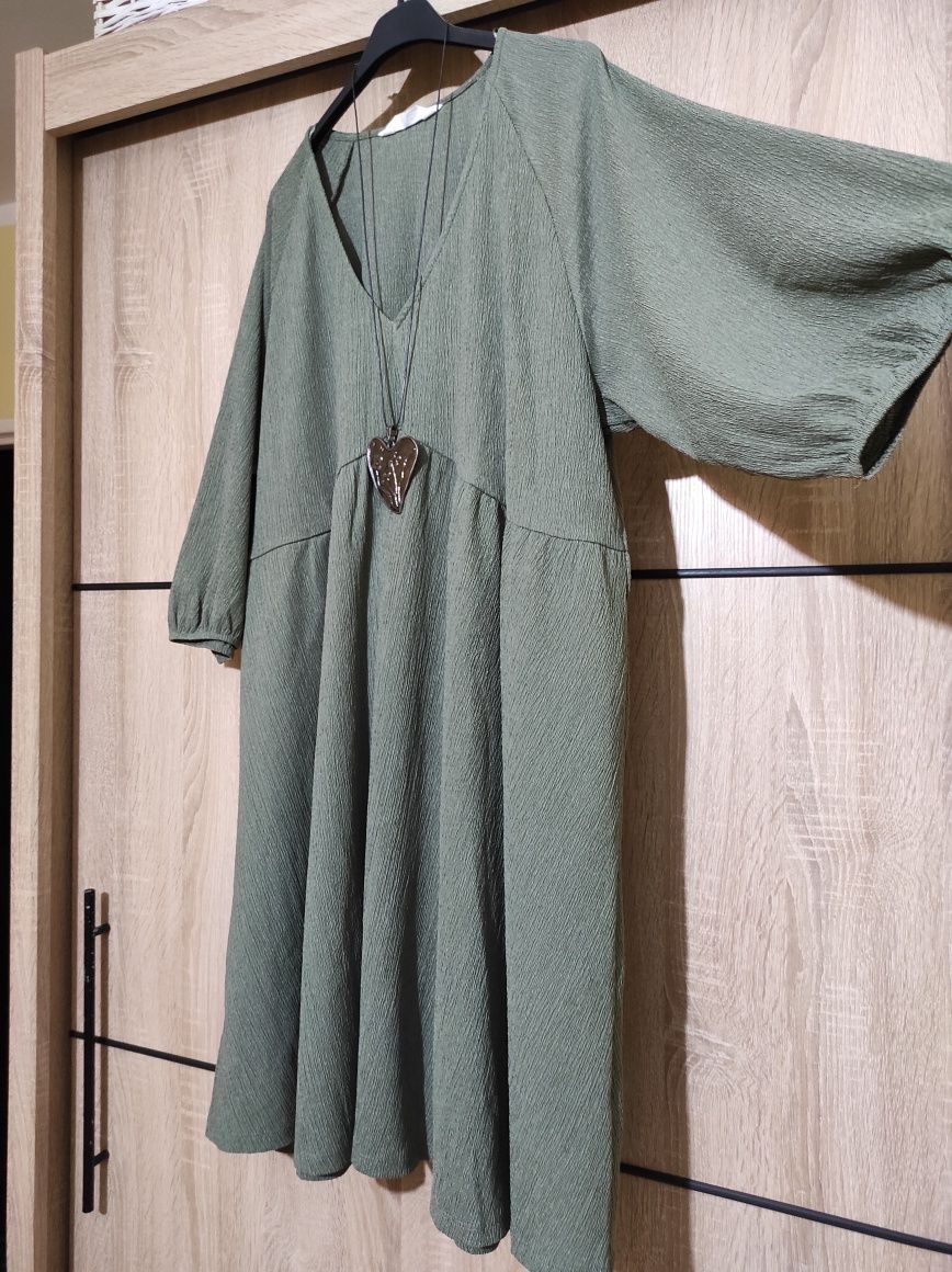 Sukienka Boho plus size 46 48 duży rozmiar etno