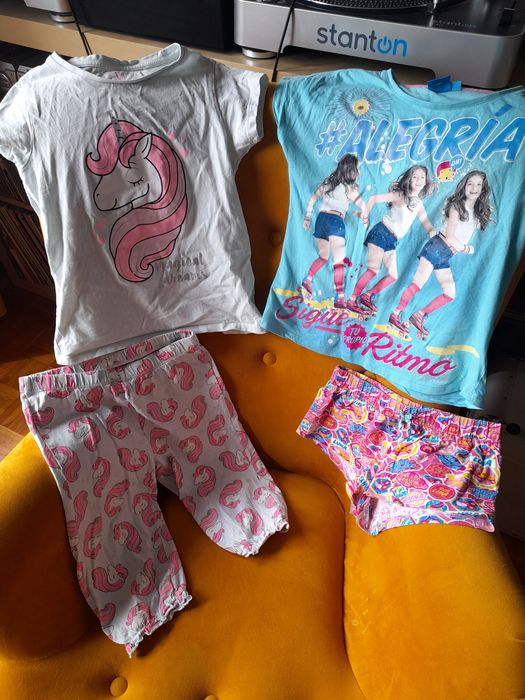 Piżamki dziewczęce letnie rozm. 128 cm.