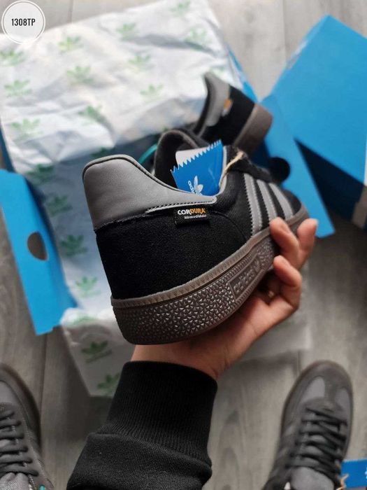 Мужские кроссовки Adidas Spezial Handball Cordura Black-Grey. 41-45