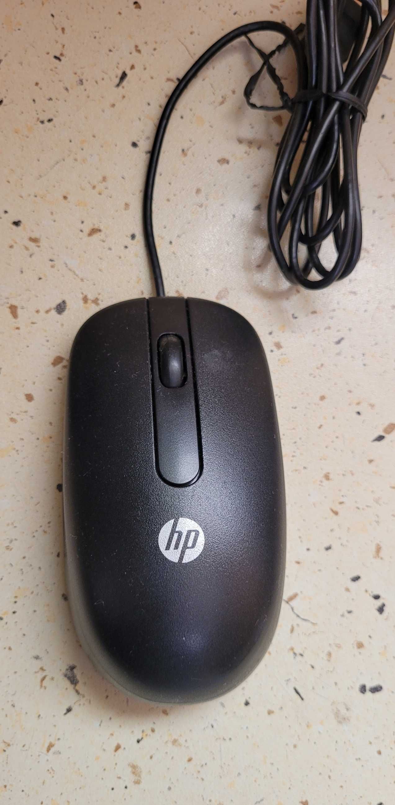 Mysz optyczna HP USB czarna MOFYUO i słuchawki z mikrofonem Logitech
