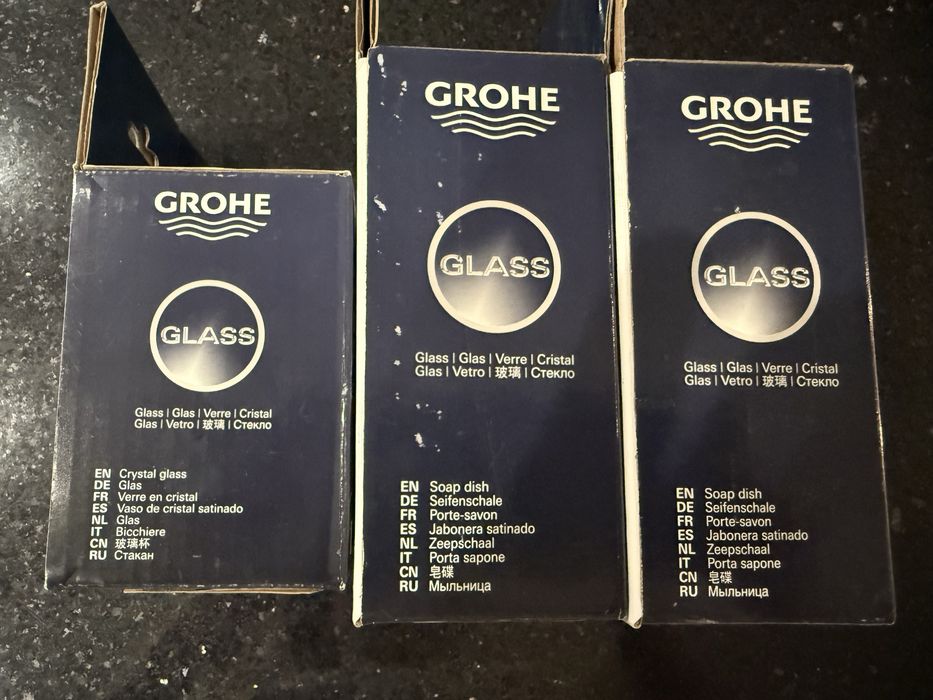 Grohe Essentials szkto mydelniczka i szklanka nowe