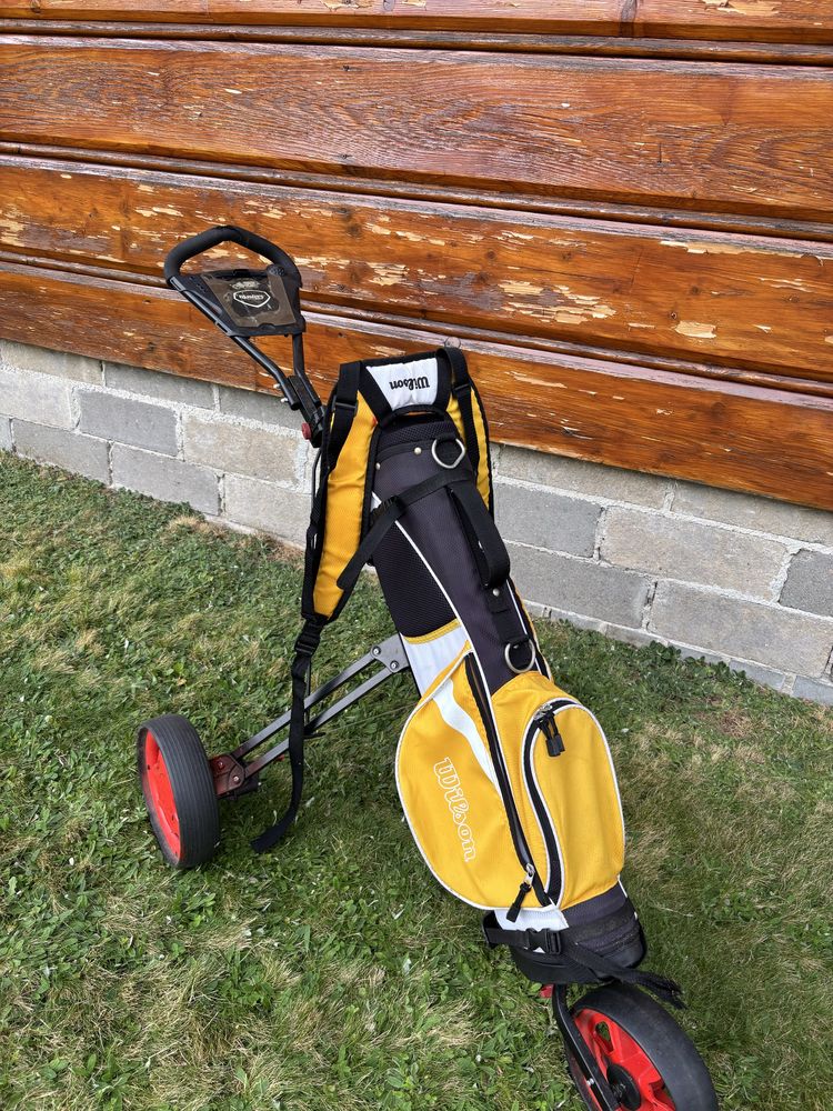 Wózek golfowy z torbą wilson