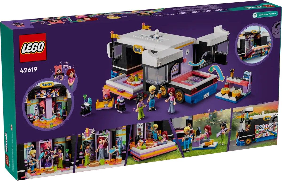 Конструктор LEGO Friends Автобус для музичного туру попзірки (42619)