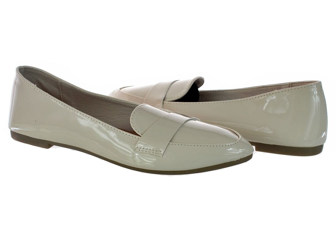 Rozmiar: 37 Baleriny Mokasyny Lakierki Eleganckie Buty Damskie 6357