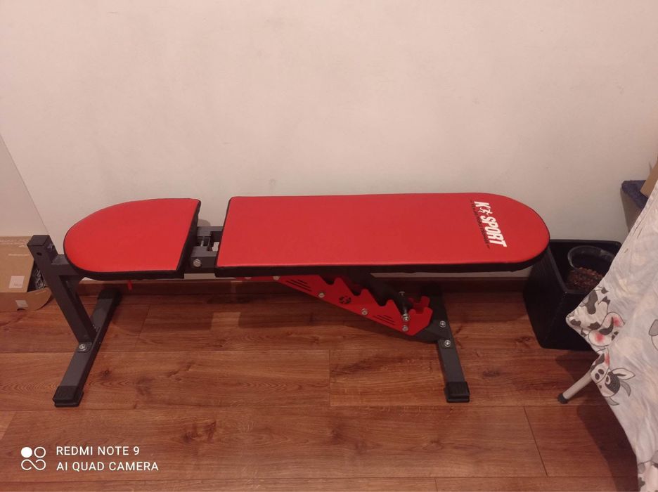 Ławka, stojaki firmy k-sport i sztanga 180cm