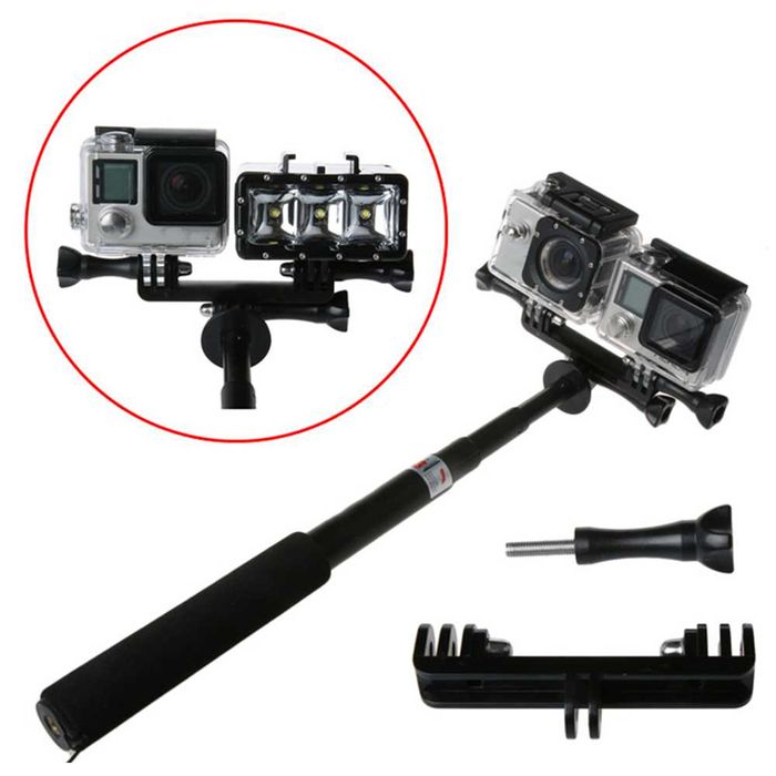 Uchwyt adapter rozdzielacz podwójny do kamer GoPro DJI Action Insta360