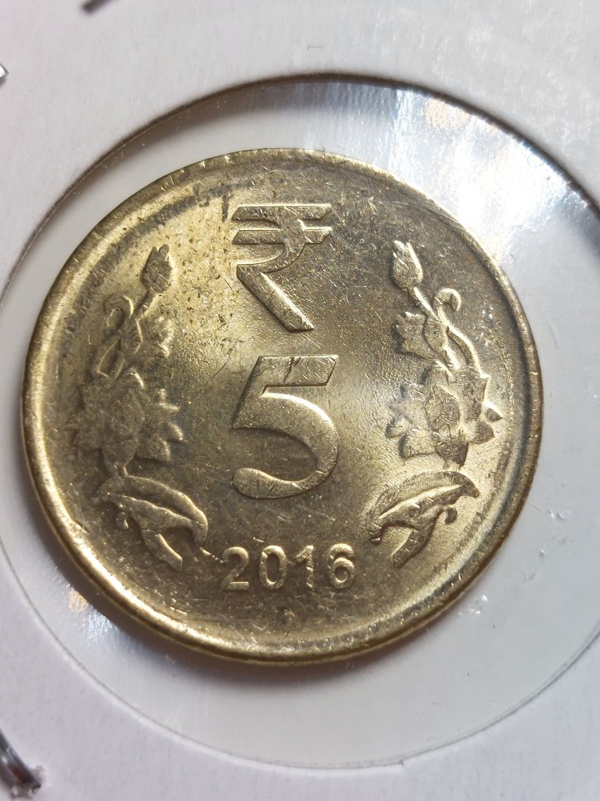 5 rupii 2016 rupees India moneta indie