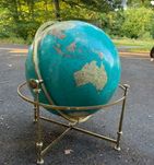 Unikatowy olbrzymie GLOBUS w mosieznej ramie. OBWÓD KULI - 198 cm