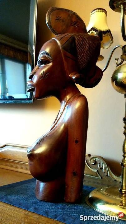 Rzeźba akt kobieta popiersie z Afryki