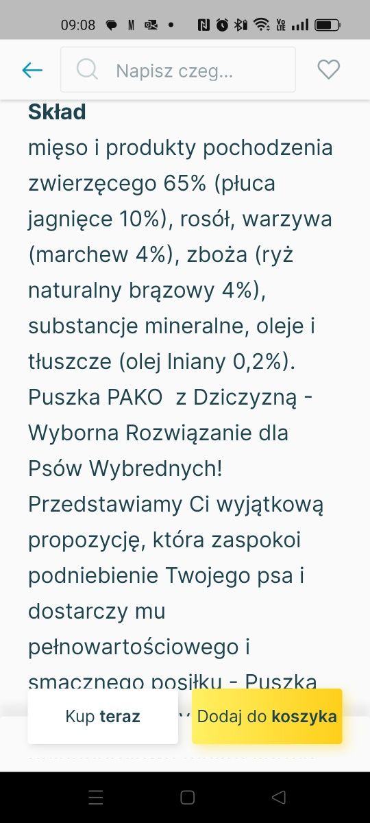 Karma dla psa 800gr puszka Pako