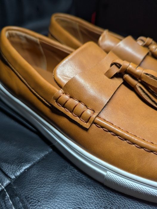 Чоловічі шкіряні лофери ASOS design