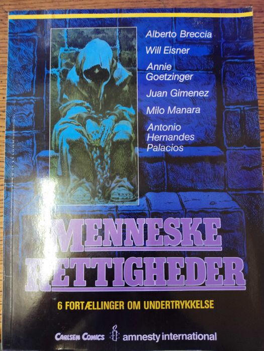 livro"Menneskerettigheder" Direitos Humanos, Carlsen Comics dinamarca