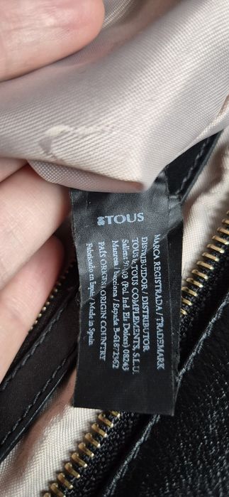 Torebka ze skóry i wełny Tous glamour zara na ramię