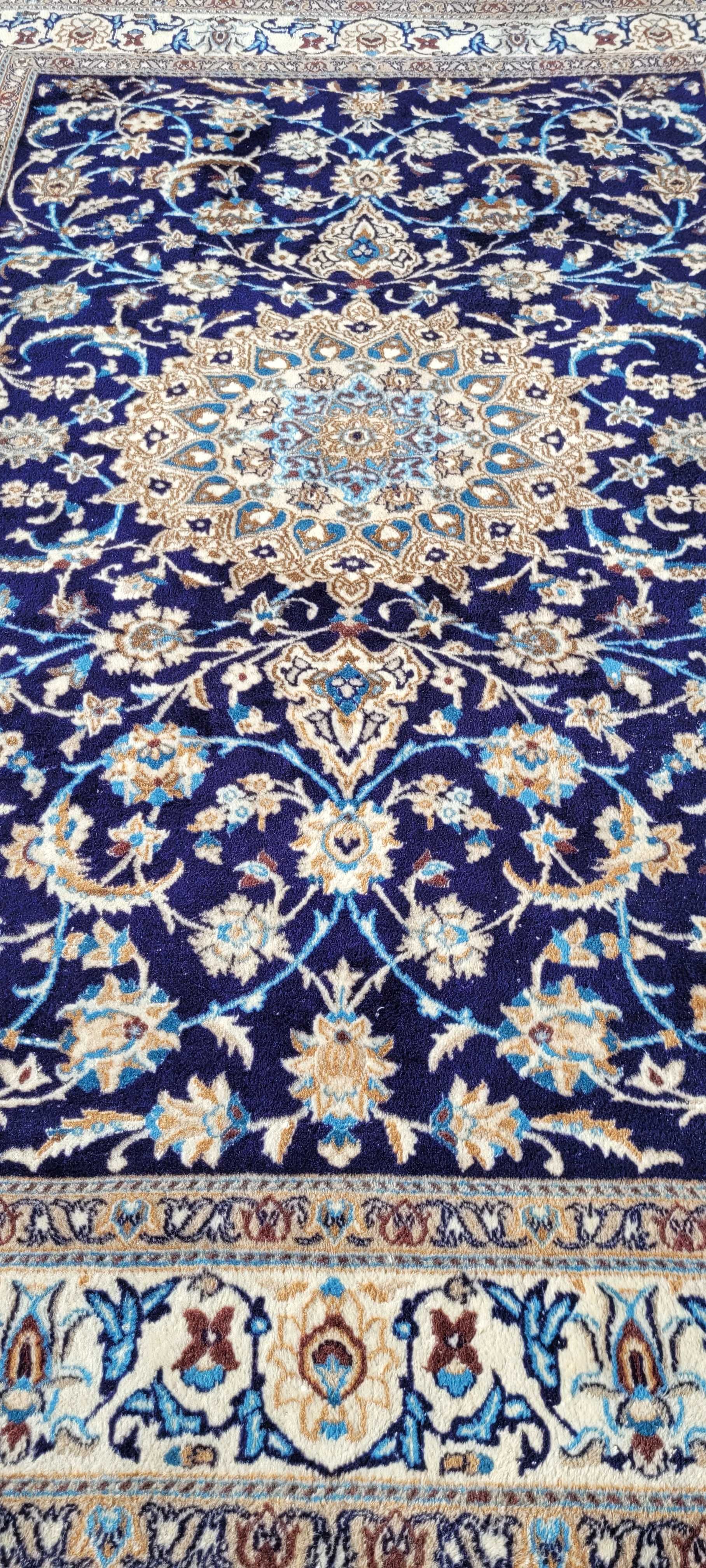 -70% Beże błękity nain piękny perski dywan r.tkany iran 200/295cm
