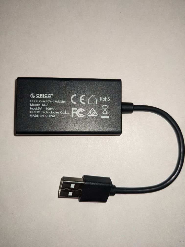 Звуковая карта USB Orico SC2-BK-EP