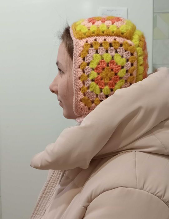 Family look чепчик шапка мама дочка шерсть