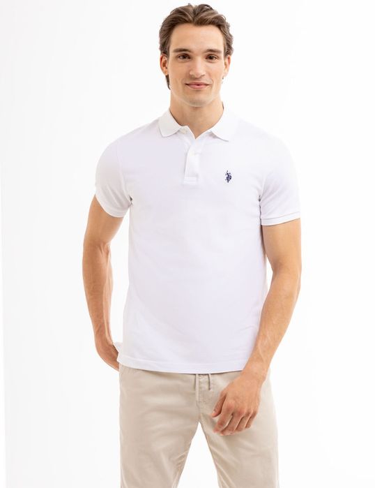 Футболка поло u.s.polo slim fit solid pique polo shirt
