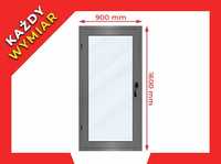 Drzwi Aluminiowe na każdy wymiar Witryna Aluminiowa Zimna 900x1600 mm