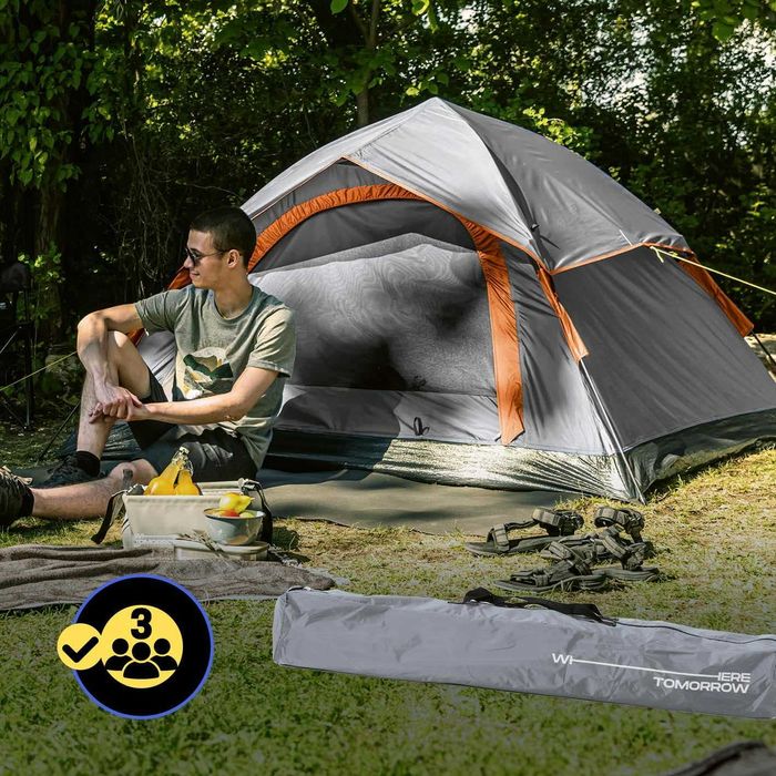 Палатка намет для кемпінгу Lumaland 210х190х110см 2-3 чол