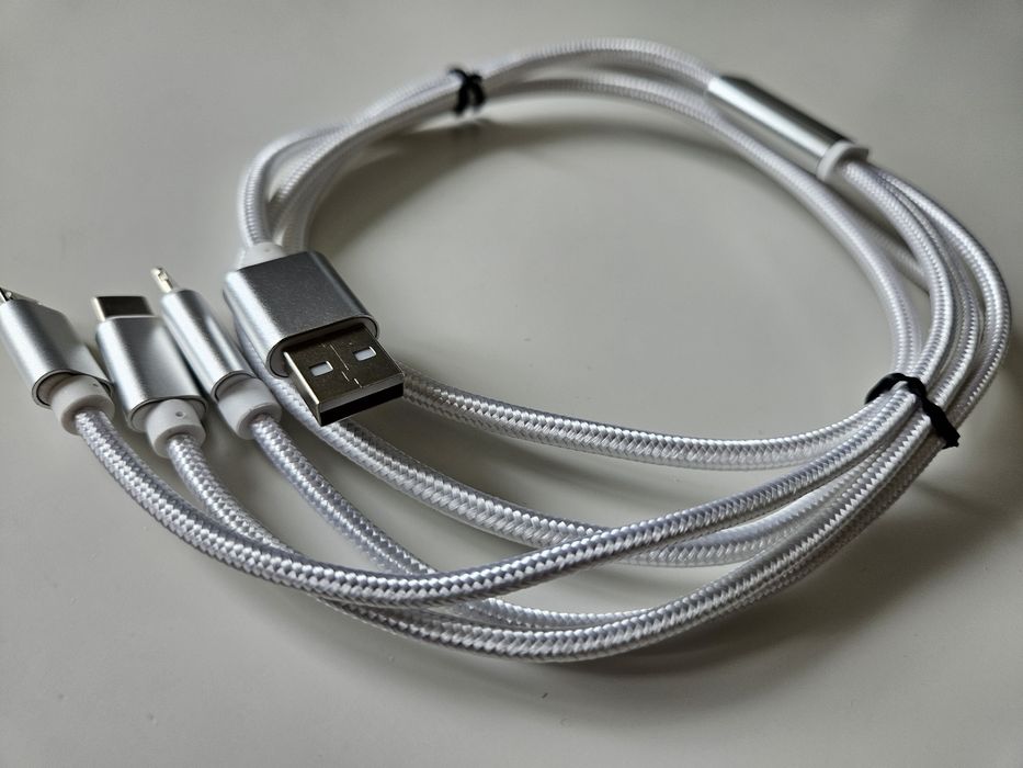 Nowy Kabel 3 w 1 USB typ C Micro USB Iphone lightning