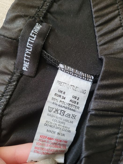 Czarne błyszczące leginsy wysoki stan 34 XS