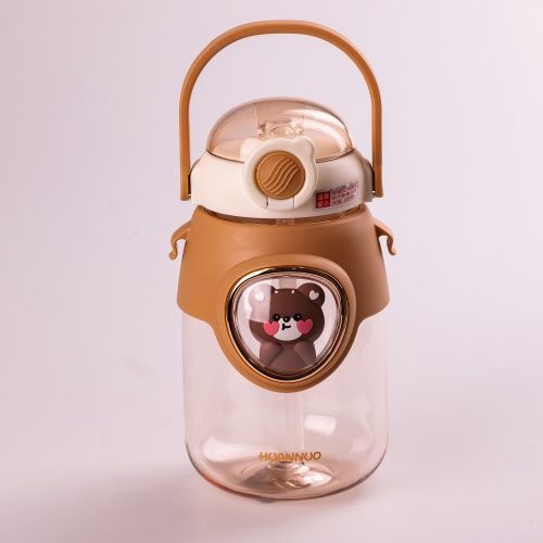 Пляшка для води з трубочкою 820мл дитяча фляга  для напоїв з дозатором