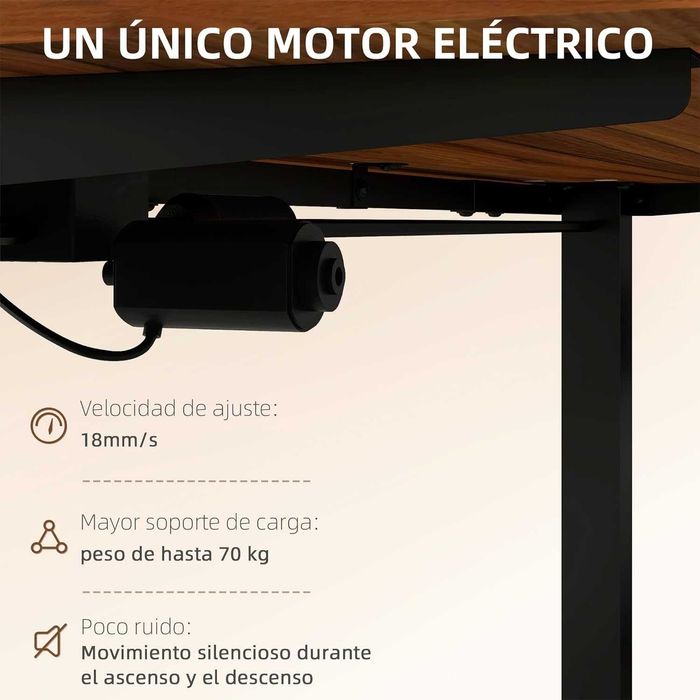 Secretária elétrica altura ajustável entre 73-118cm tampo 120x60 NOVO