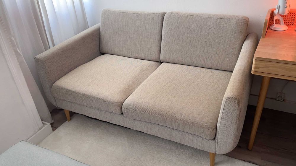Sofá IKEA 2 lugares de tecido cinzento - exclusivo e como novo