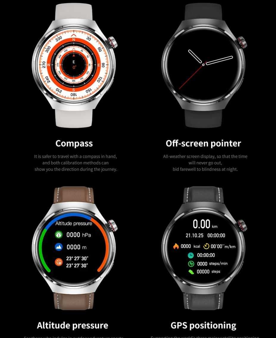 Zegarek smartwatch GT 4 PRO 1,6" ekran Amoled